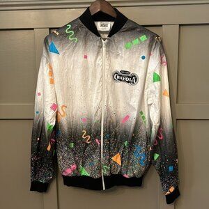 Crayola Vintage 1993 Retro 90th Birthday Celebration Jacket Full Zip Windbreaker